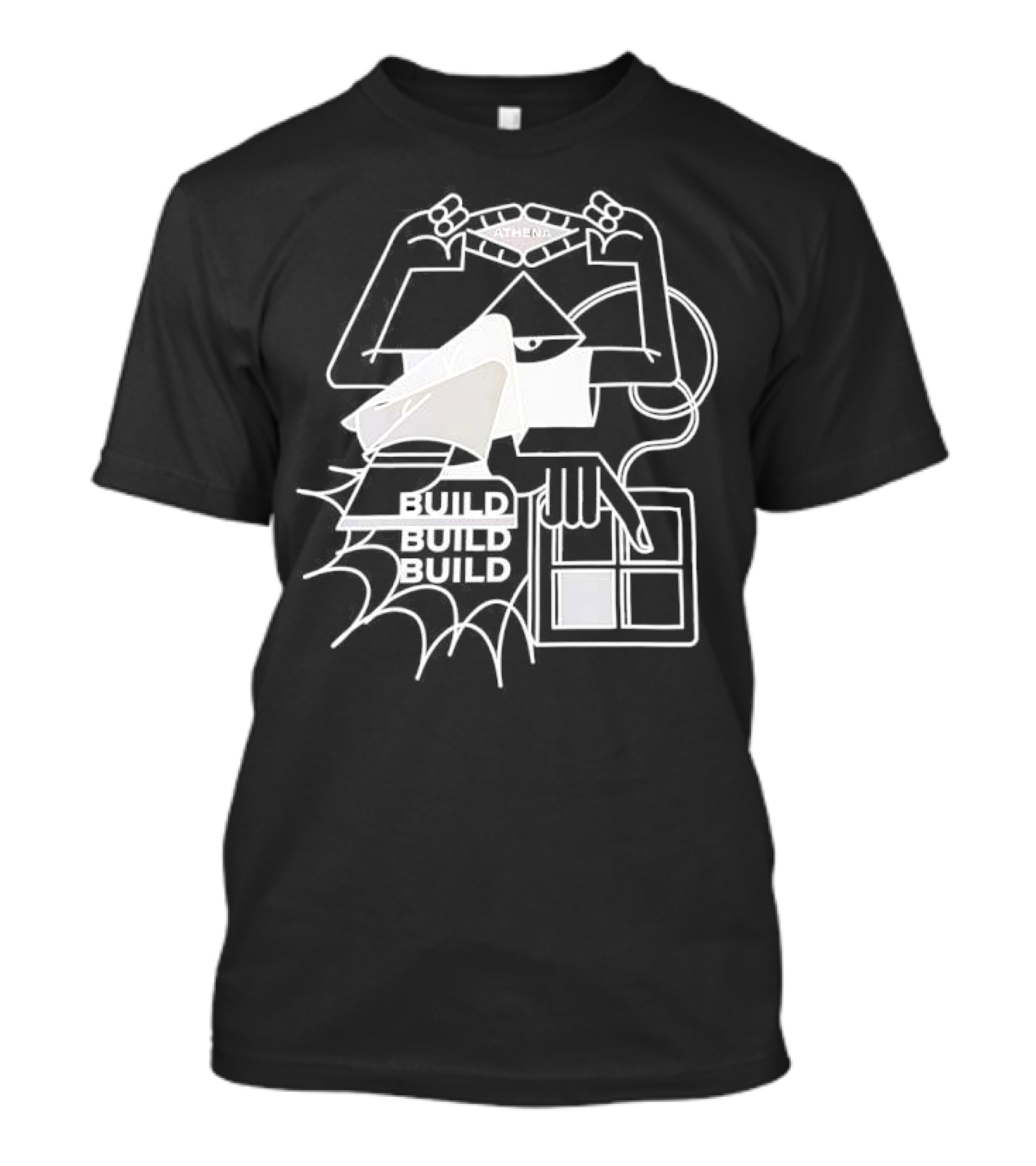 Athena Build Architecture Blueprint Design Construction Blueprint T-Shirt
