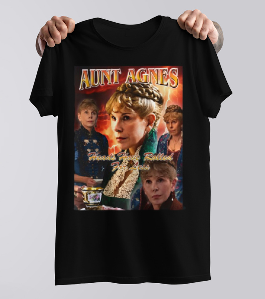 Aunt Agnes Heads Have Rolled For Less Lightning Tea Cup Collage T-Shirt