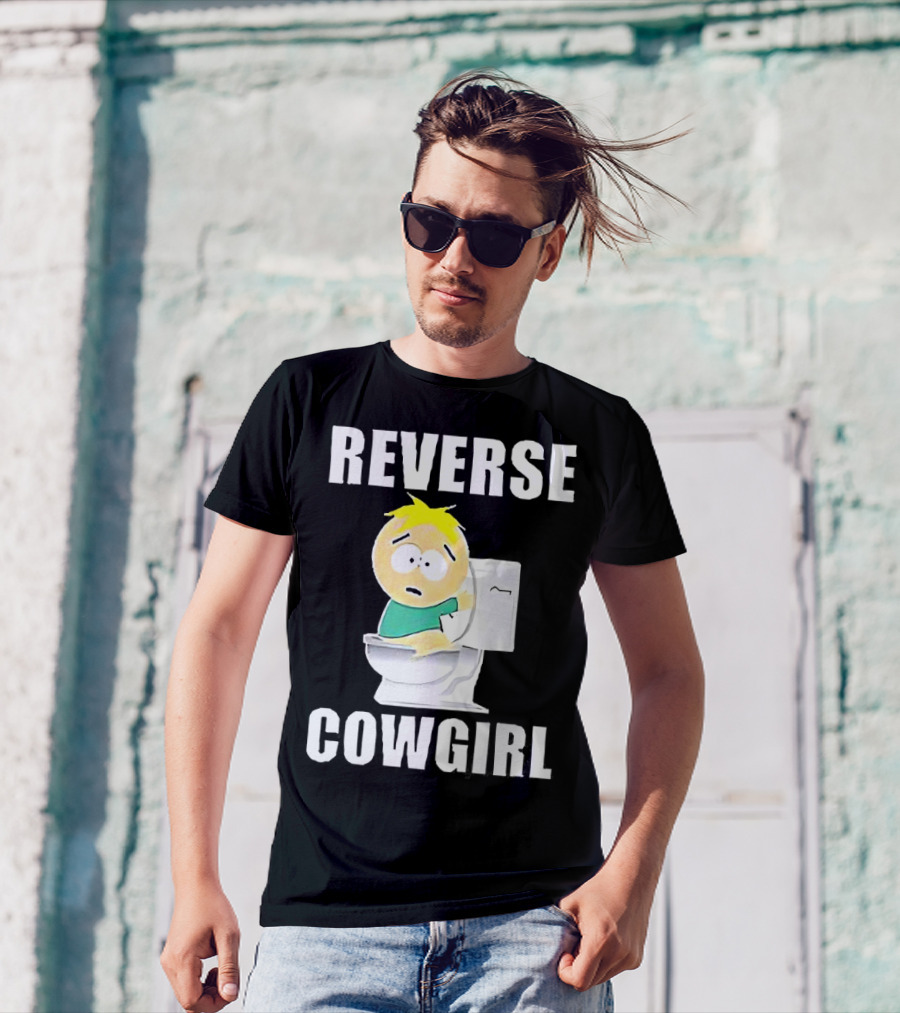Butters Stotch South Park Reverse Cowgirl Toilet Scene T-Shirt