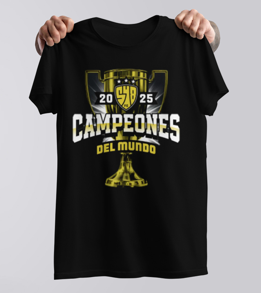 Campeones Del Mundo 2025 SYB FC Trophy Brilla 548 T-Shirt
