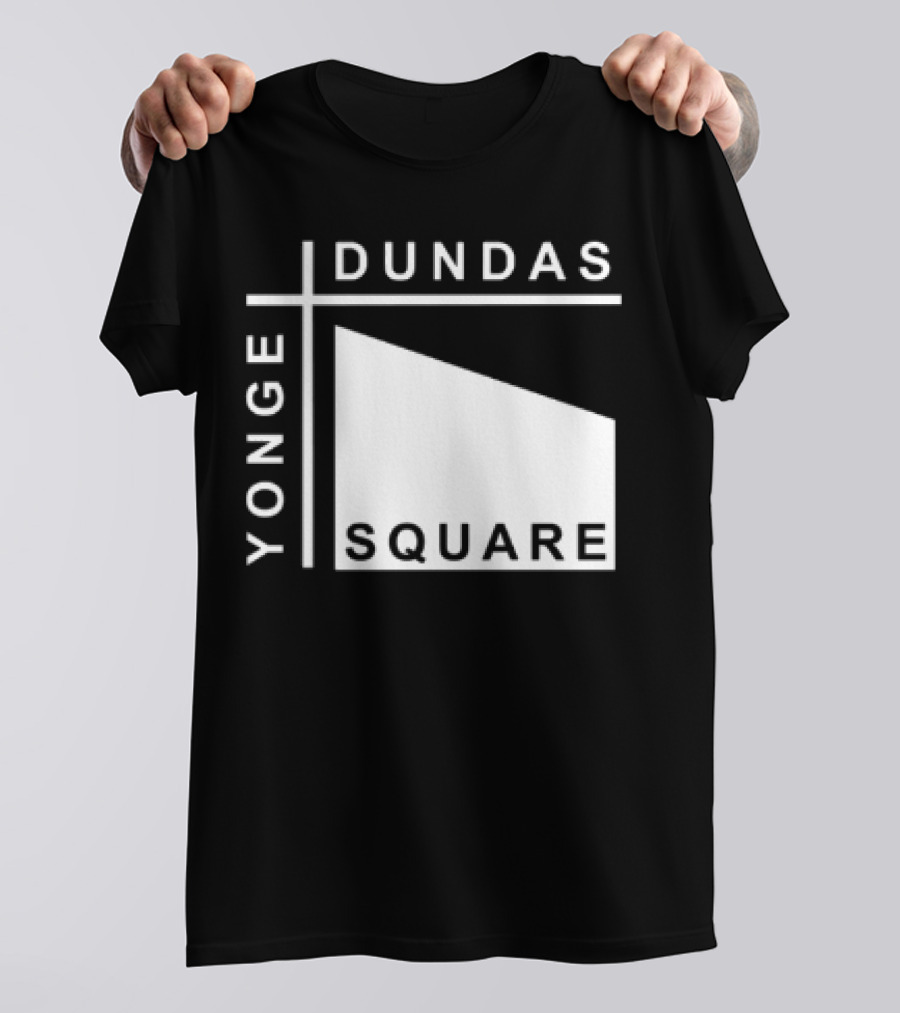 Yonge Dundas Square Toronto Landmark Icon Text T-Shirt