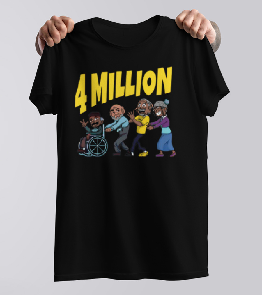Daydrianharding 4 Million Subscribers Celebration With Group Cartoon Characters T-Shirt