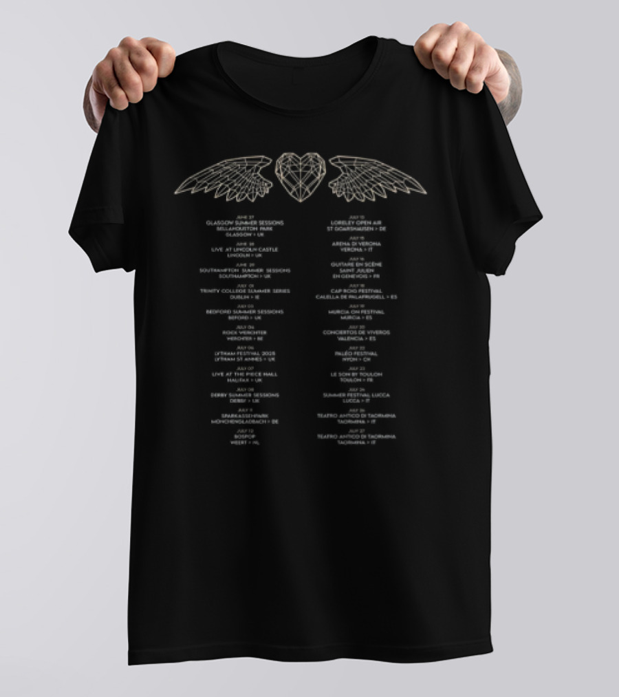 Claddagh Heart And Wings Summer Live Itinerary T-Shirt