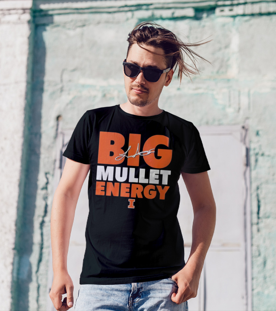 Big Mullet Energy Luke Altmyer University Of Illinois Signature T-Shirt