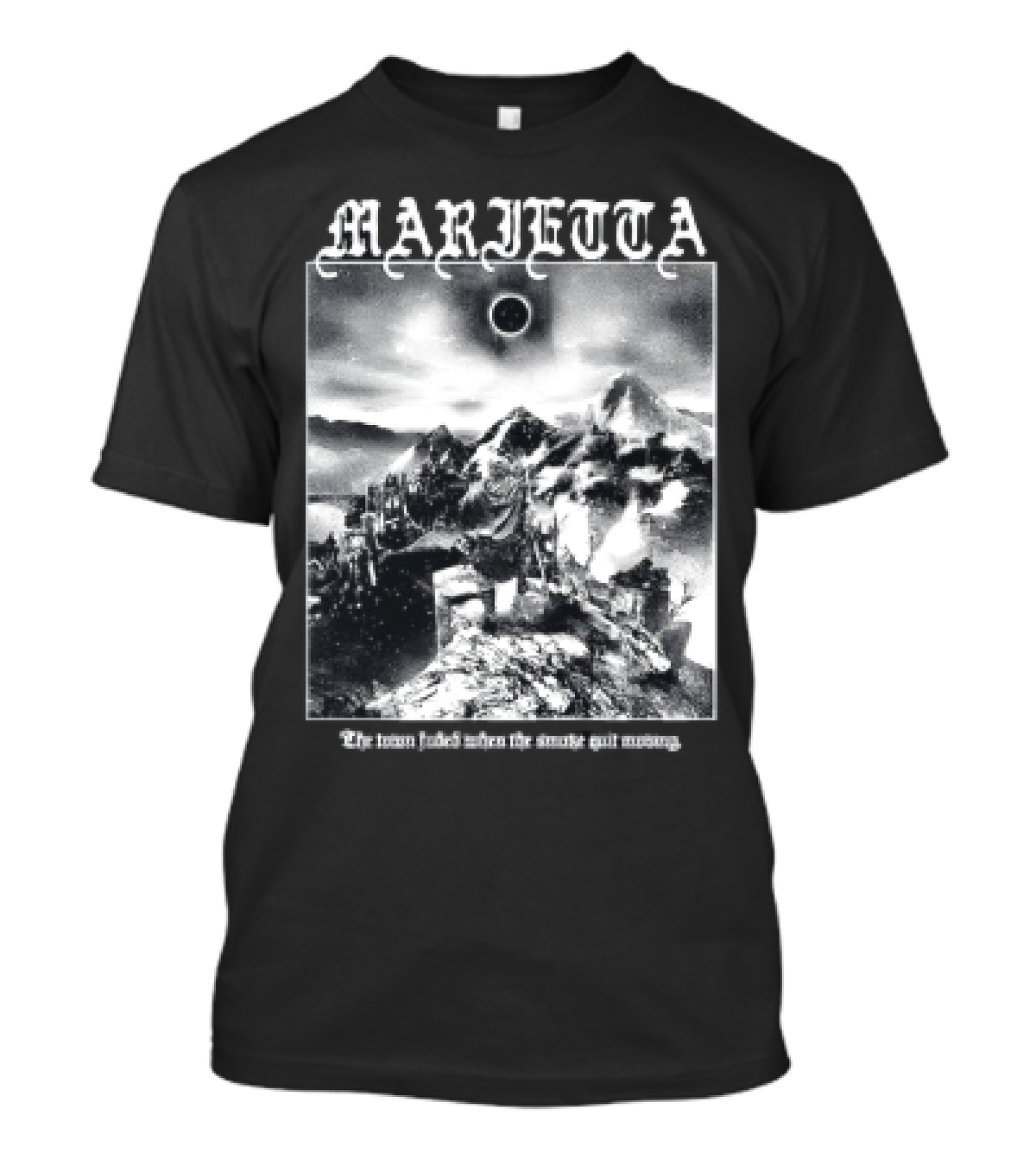Marietta The Town Faded When The Smothe Quit Moving Celestial Mountain Scene T-Shirt