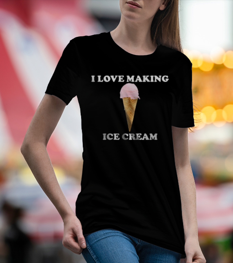 I Love Making Ice Cream Cone Lovers Delight Orbital Style T-Shirt