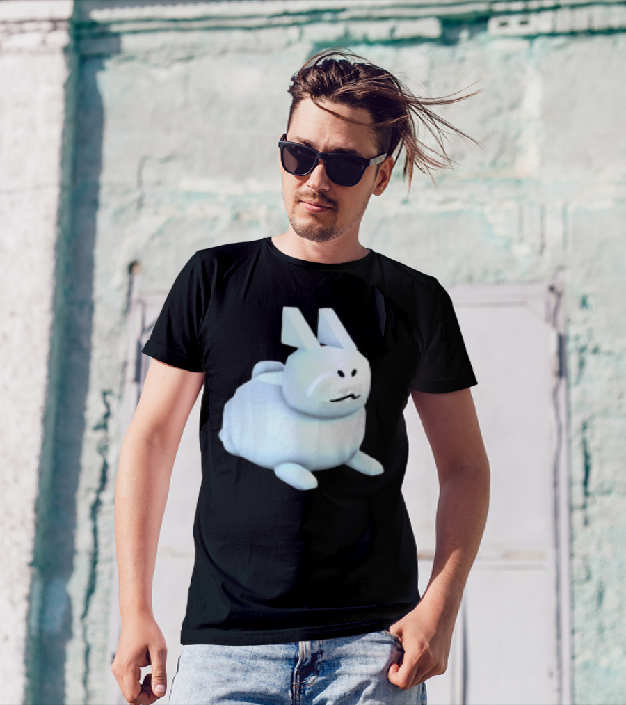 Reel Rebels Gubby Roblox Cute White Rabbit T-Shirt