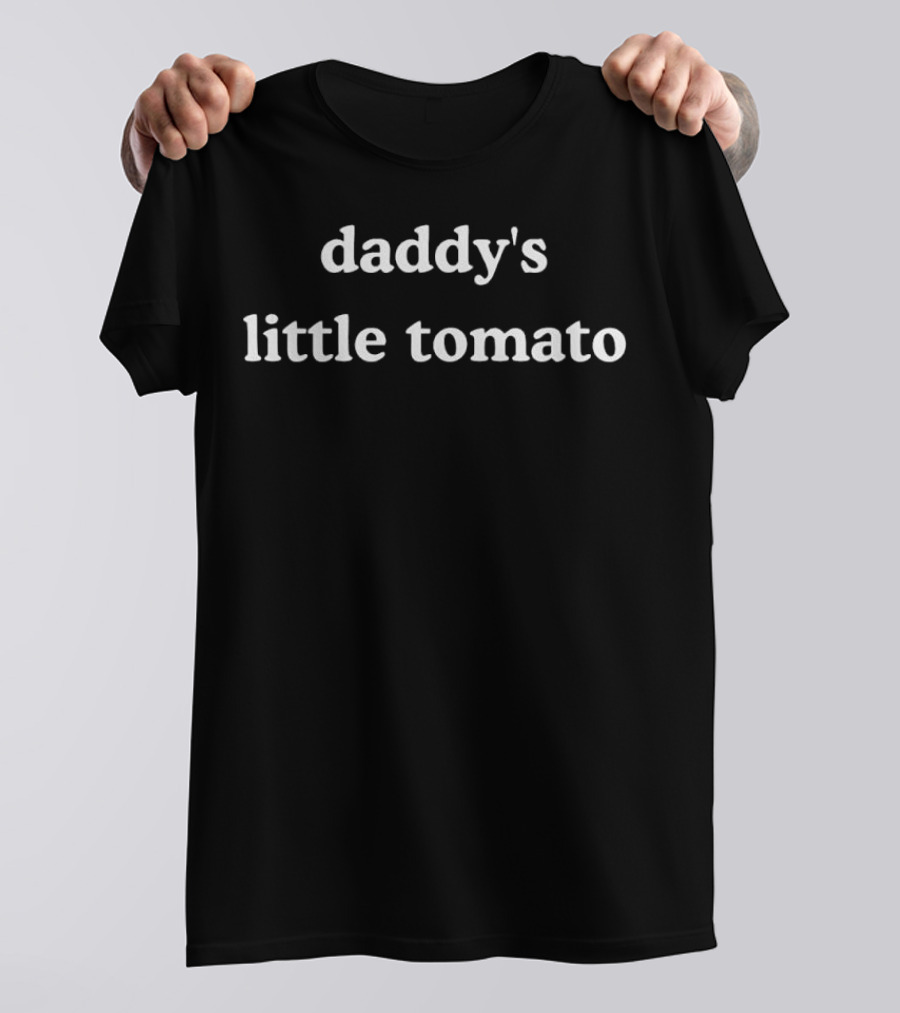 Daddy's Little Tomato Father's Day Gift Cute Kids Phrase T-Shirt