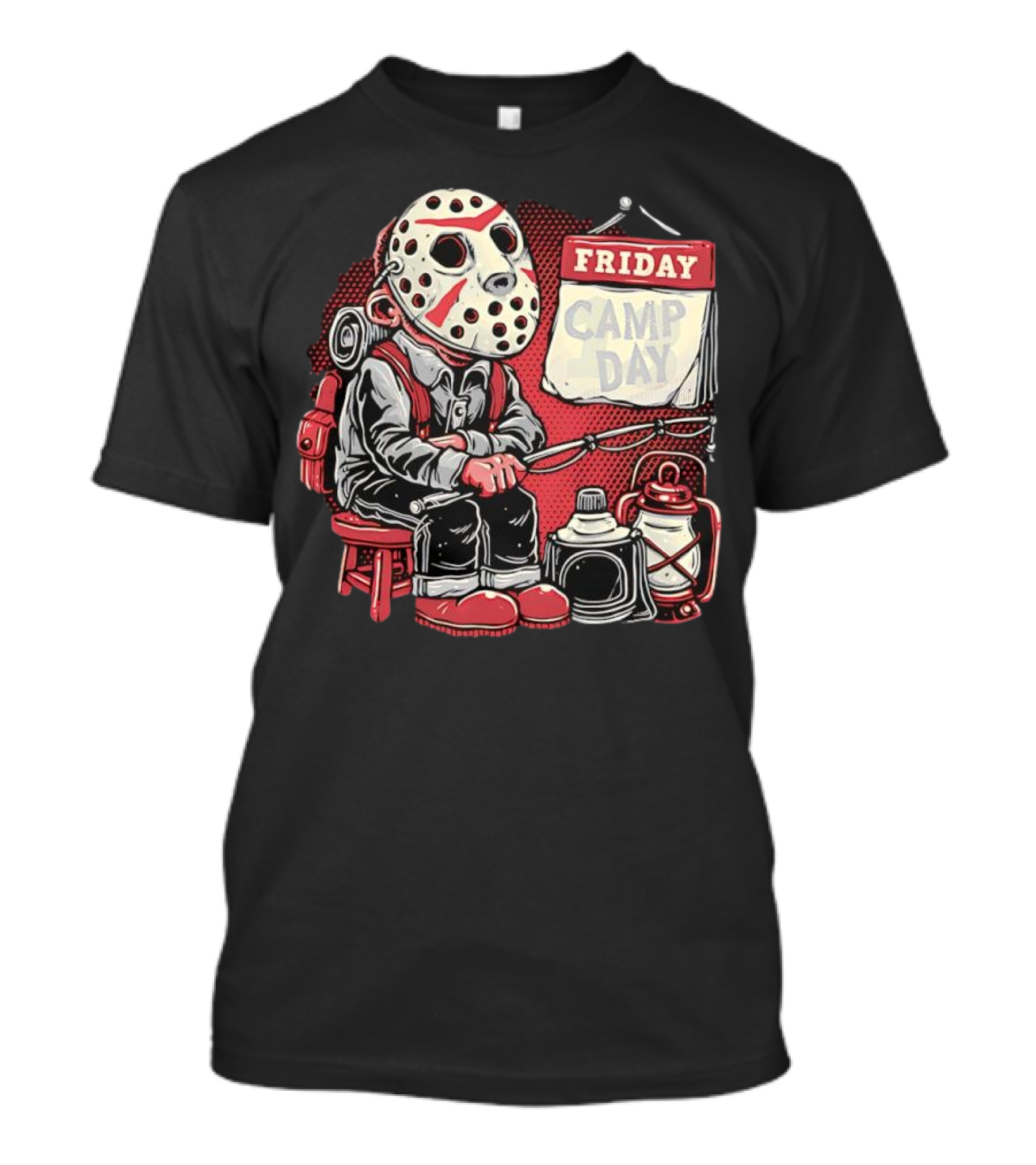 Friday Camp Day Jason Voorhees Camping Theme T-Shirt