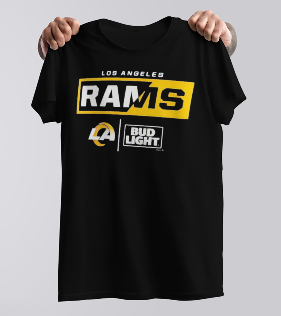 Los Angeles Rams Bud Light Collaboration NFL Sports Fans T-Shirt