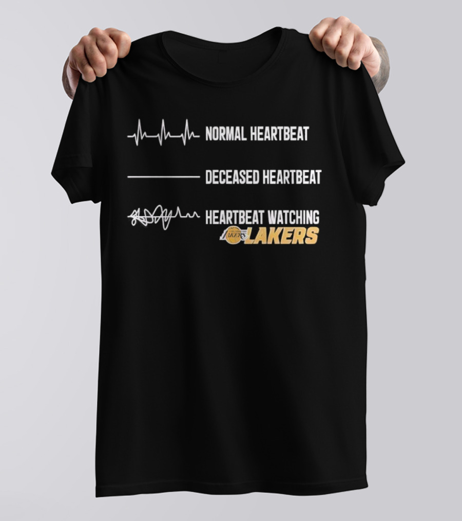 Normal Heartbeat Deceased Heartbeat Ing Lakers T-Shirt