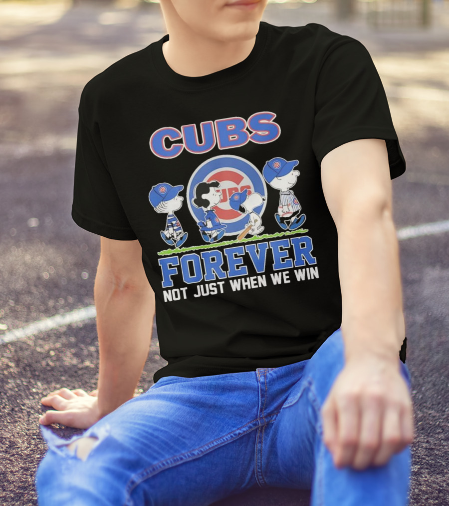 Cubs Forever Peanuts Comic Not Just When We Win T-Shirt