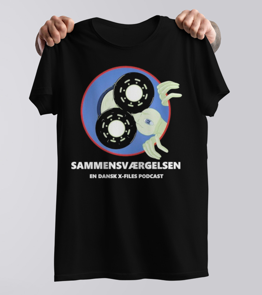 Sammensværgelsen En Dansk X Files Podcast Alien Wheel Design T-Shirt