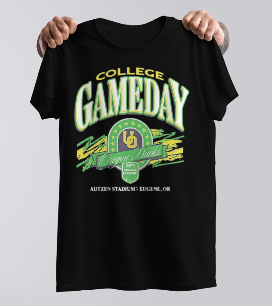 College GameDay Oregon Ducks ESPN Autzen Stadium Eugene OR T-Shirt