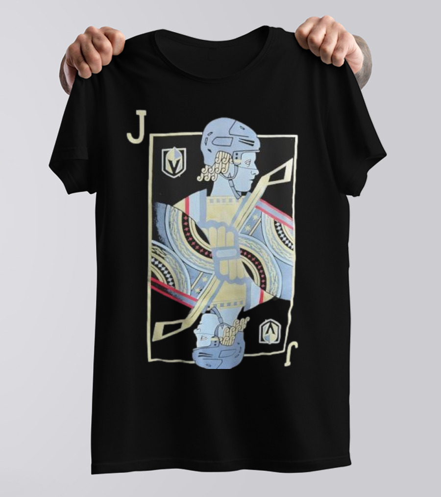 Fanatics Jack Eichel Vegas Golden Knights Playing Card Artwork Star Pattern T-Shirt