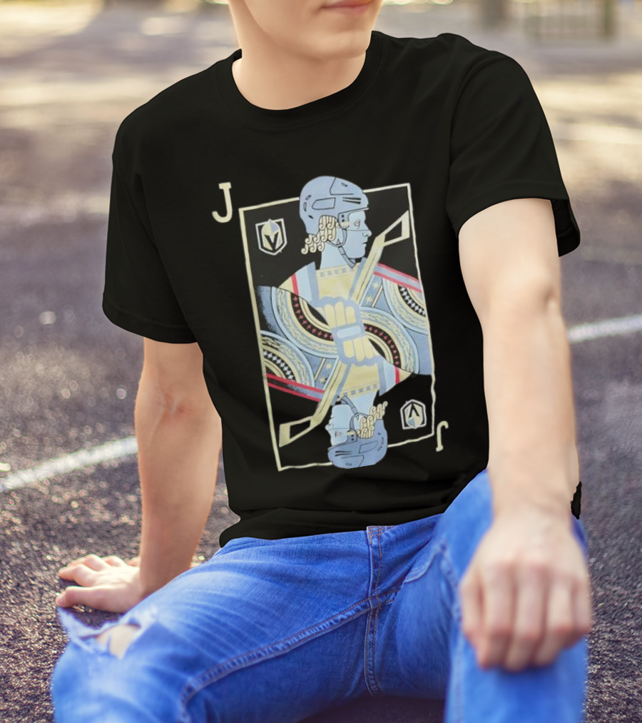 Fanatics Jack Eichel Vegas Golden Knights Playing Card Artwork Star Pattern T-Shirt