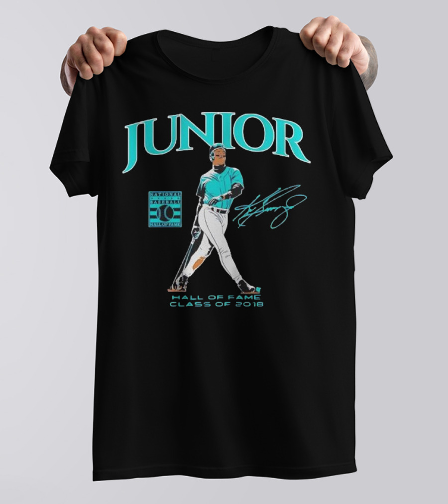 Ken Griffey Jr Junior National Baseball Hall Of Fame Class Of 2016 Signature T-Shirt