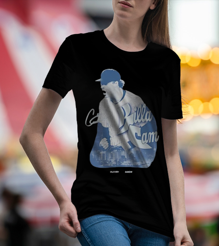 Killa Cam New York Yankees Cityscape Pitcher Style T-Shirt