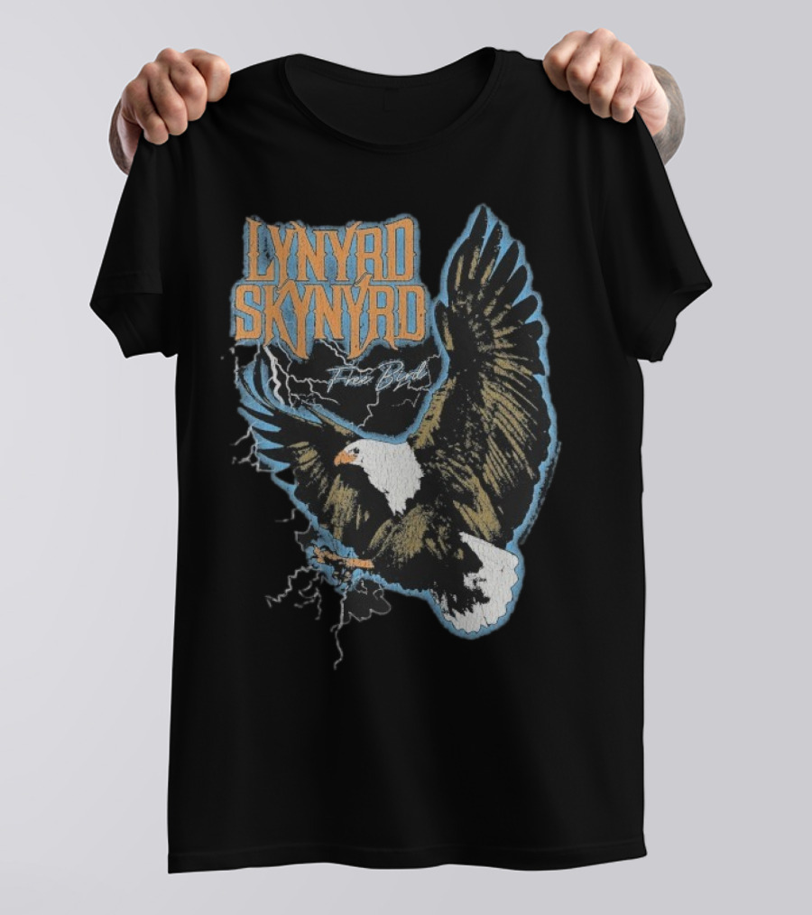 Lynyrd Skynyrd Free Bird Lightning Eagle Vintage Style T-Shirt