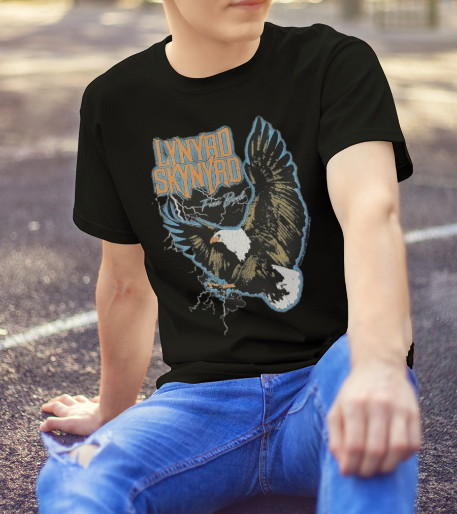 Lynyrd Skynyrd Free Bird Lightning Eagle Vintage Style T-Shirt