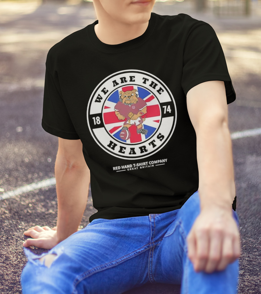 We Are The Hearts 1874 Red Hand Company Great Britain Union Jack Bulldog T-Shirt
