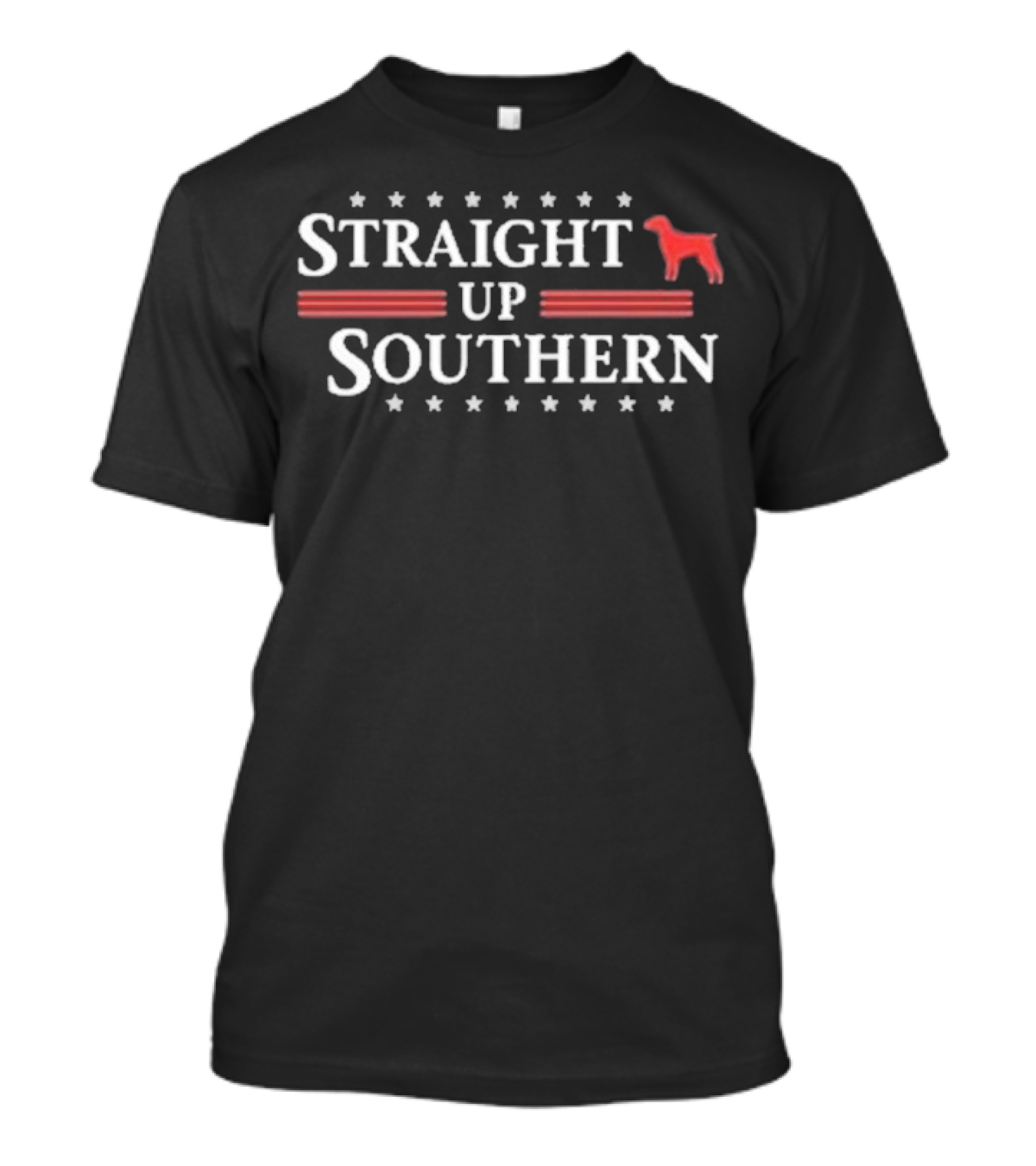 Straight Up Southern Dog Stars And Stripes T-Shirt