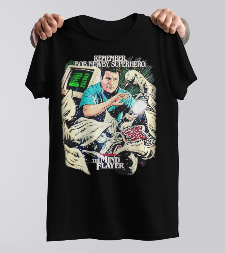 Stranger Things Season 2 Butcher Billy The Mind Flayer Remember Bob Newby Superhero T-Shirt