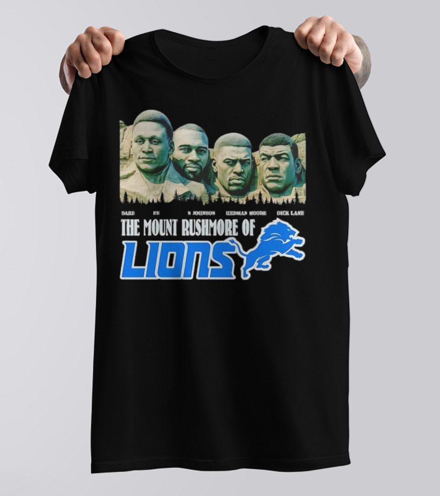 The Mount Rushmore Of Lions Sanders Johnson Moore Lane T-Shirt