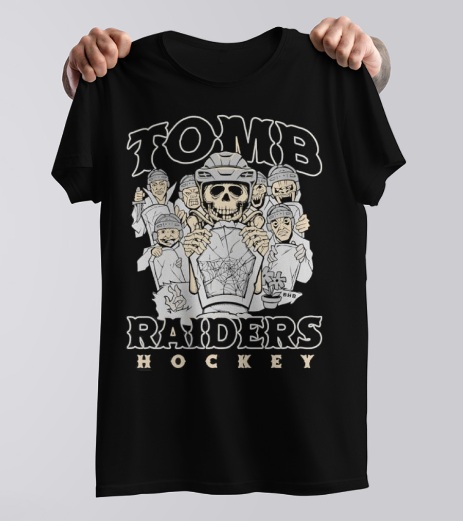 Tomb Raiders Hockey Halloween Skeleton Team T-Shirt