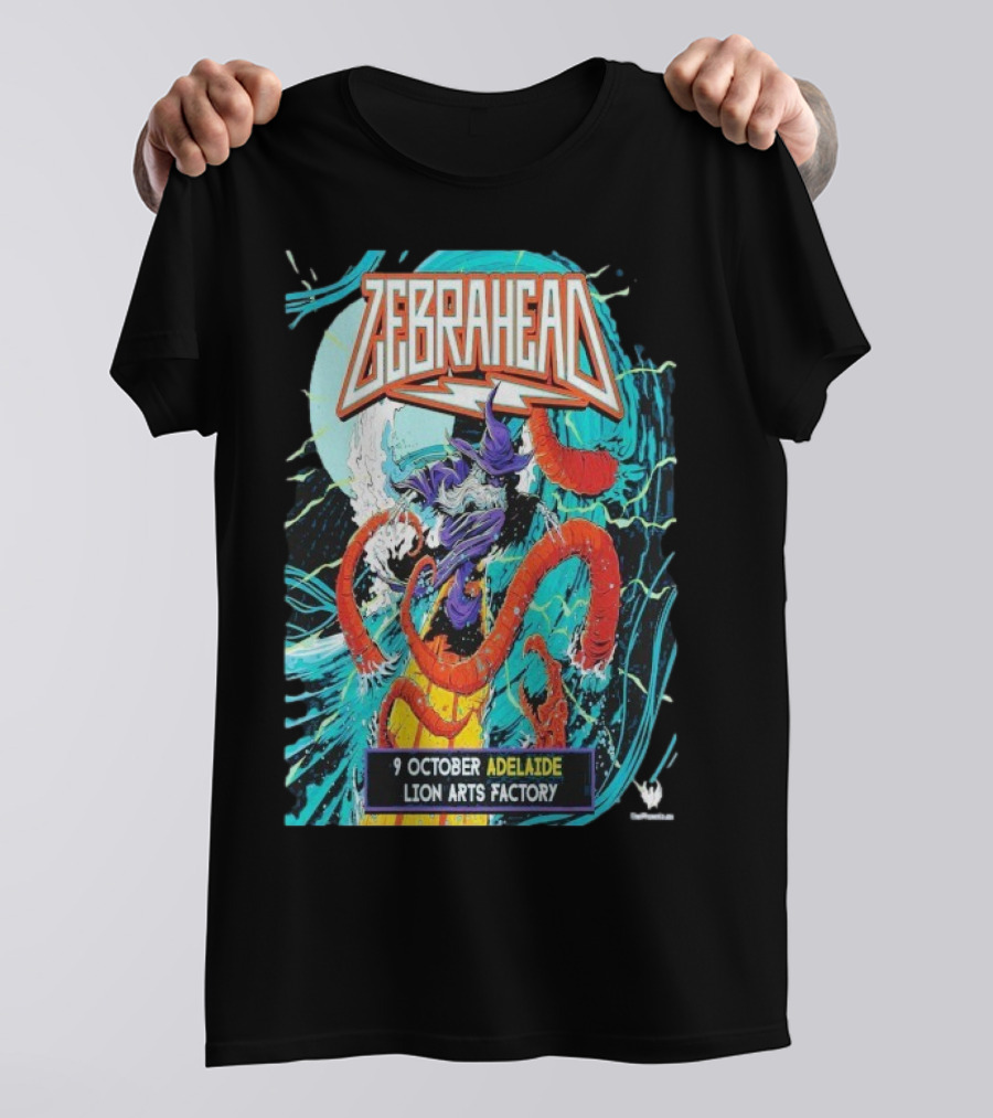 Zebrahead 9 October 2025 Lion Arts Factory Adelaide Vibrant Concert Wave Art T-Shirt