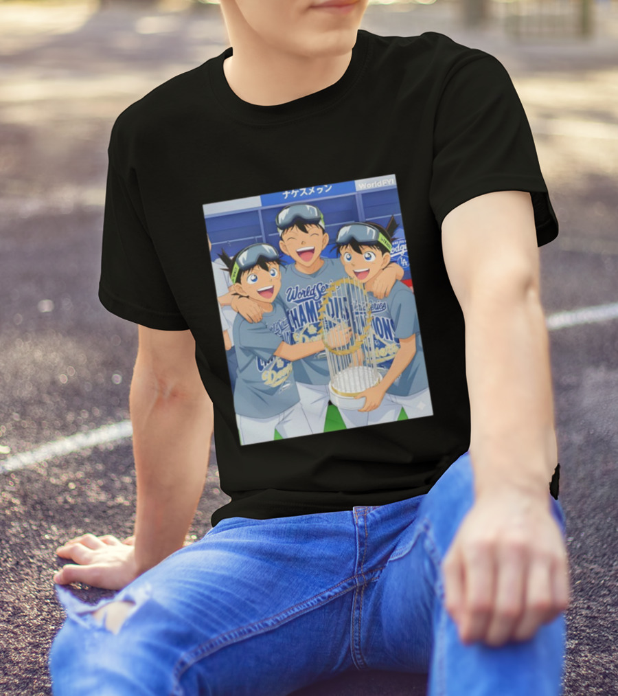 World Series Champions Dodgers Anime Celebration Dodgers Stadium 2025 T-Shirt