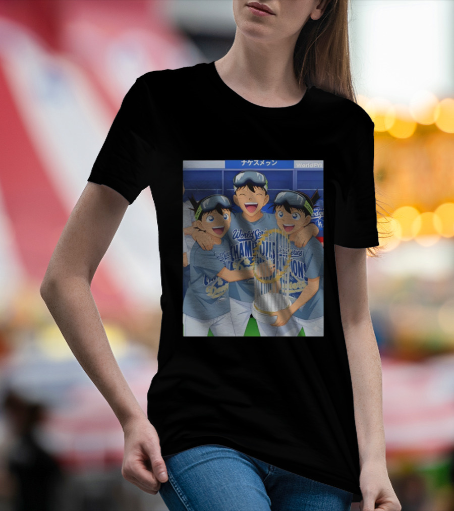 World Series Champions Dodgers Anime Celebration Dodgers Stadium 2025 T-Shirt
