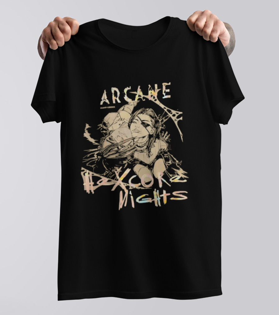 Arcane Hexcore Nights League Of Legends Fan Art T-Shirt