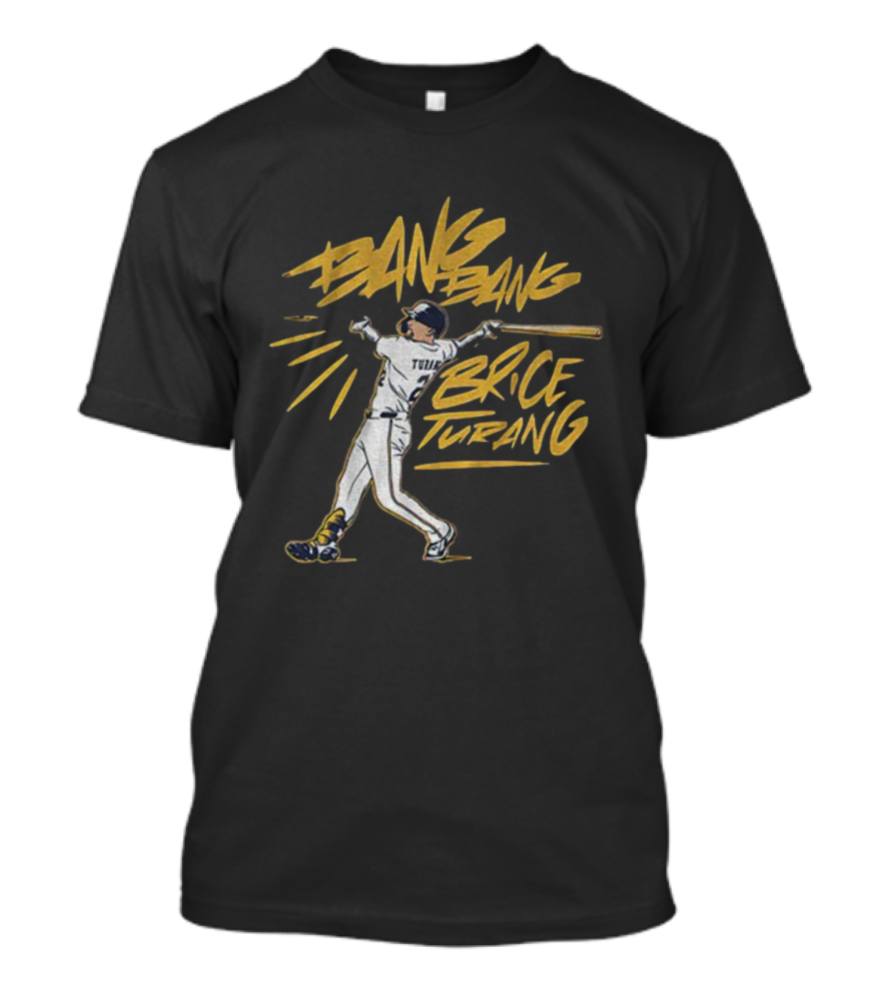 Bang Bang Brice Turang Milwaukee Brewers MLB 2025 Baseball Action T-Shirt