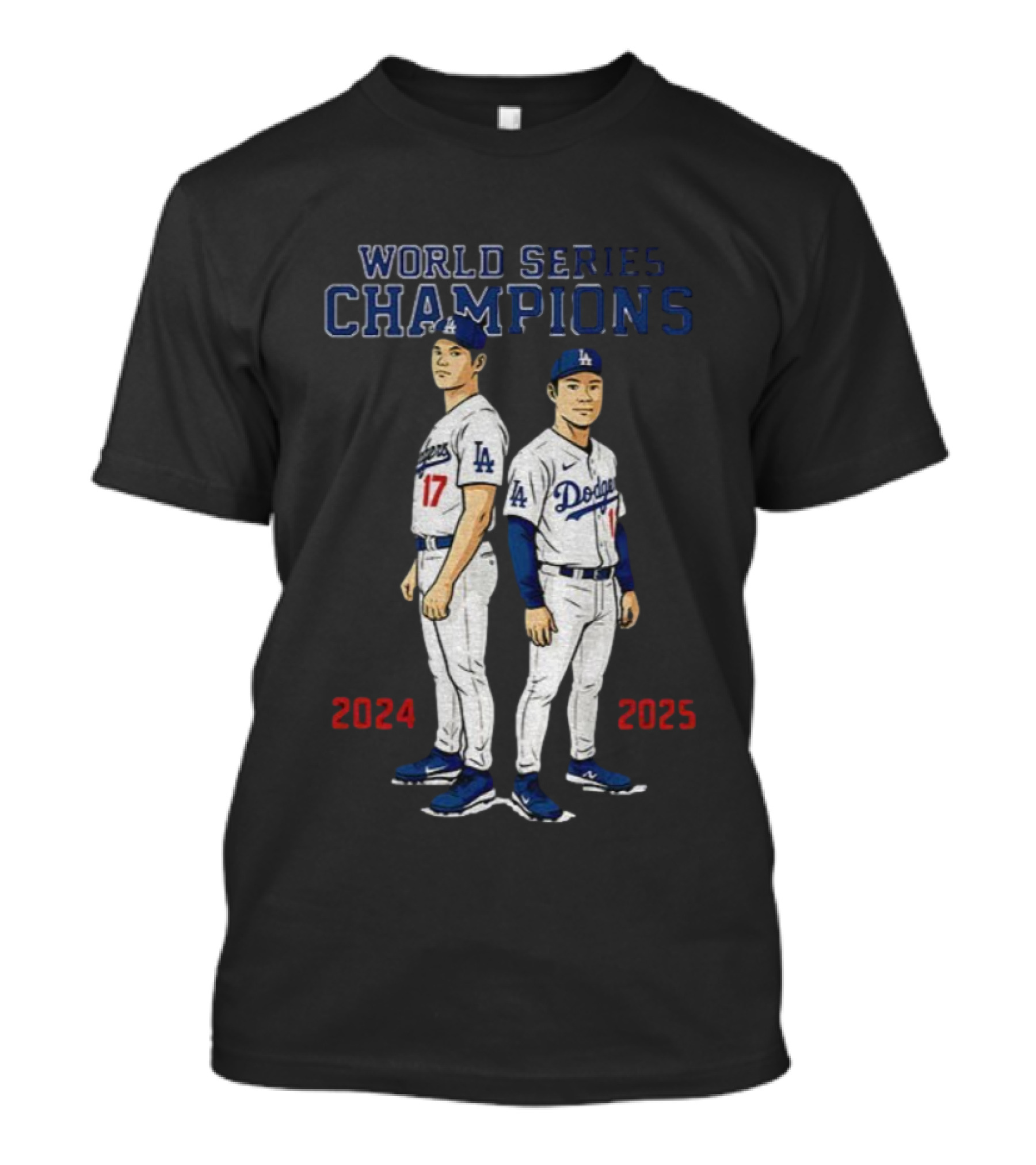 Dodgers World Series Champions 2024 2025 Ohtani Yamamoto T-Shirt