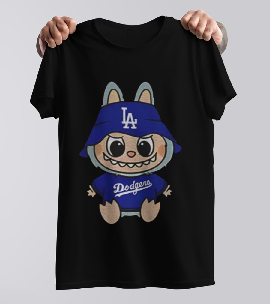 Funny Labubu Los Angeles Dodgers World Series 2025 Champions Meme T-Shirt