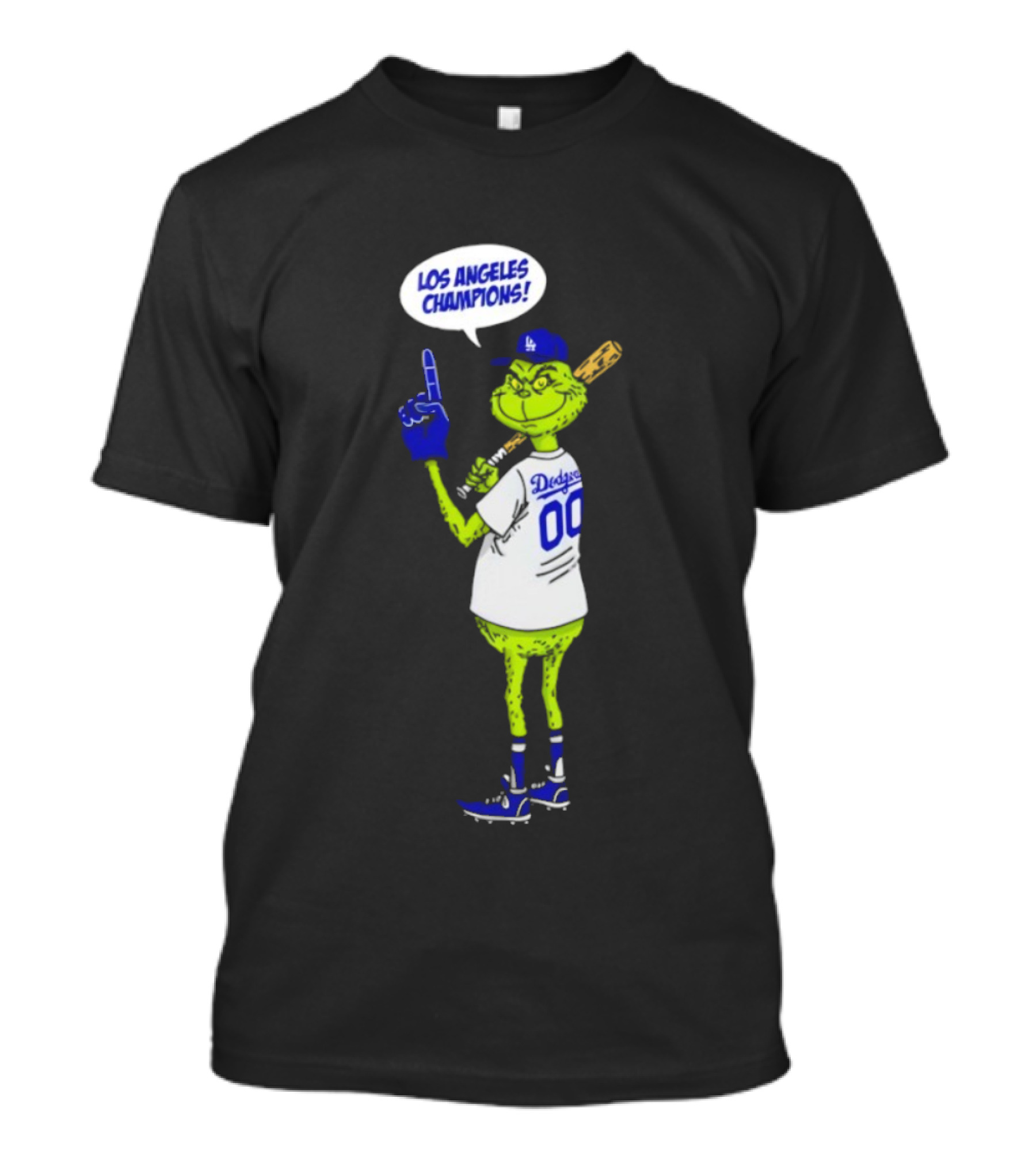 Los Angeles Dodgers Champions 2025 Merry Christmas Grinch Fan T-Shirt