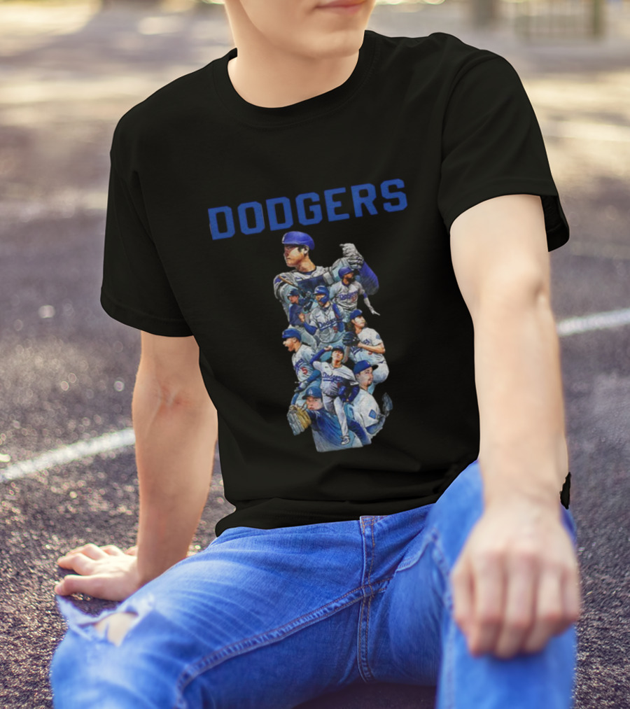 Los Angeles Dodgers 2025 World Series Champions Players Cartoon T-Shirt