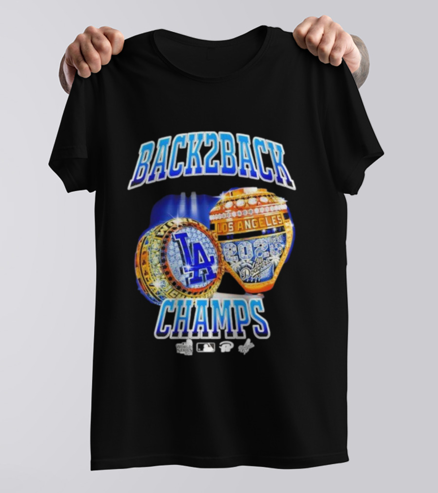 Back2Back Champs Los Angeles Dodgers 2020 World Series Rings T-Shirt