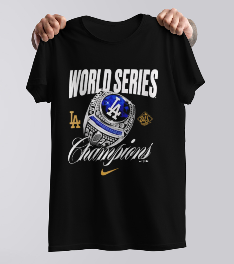 Los Angeles Dodgers Nike World Series Champions Ring 2025 T-Shirt