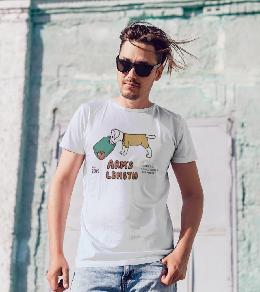 Arm's Length "There's A Whole World Out There" Dog Carrying Heart 2025 Tour T-Shirt