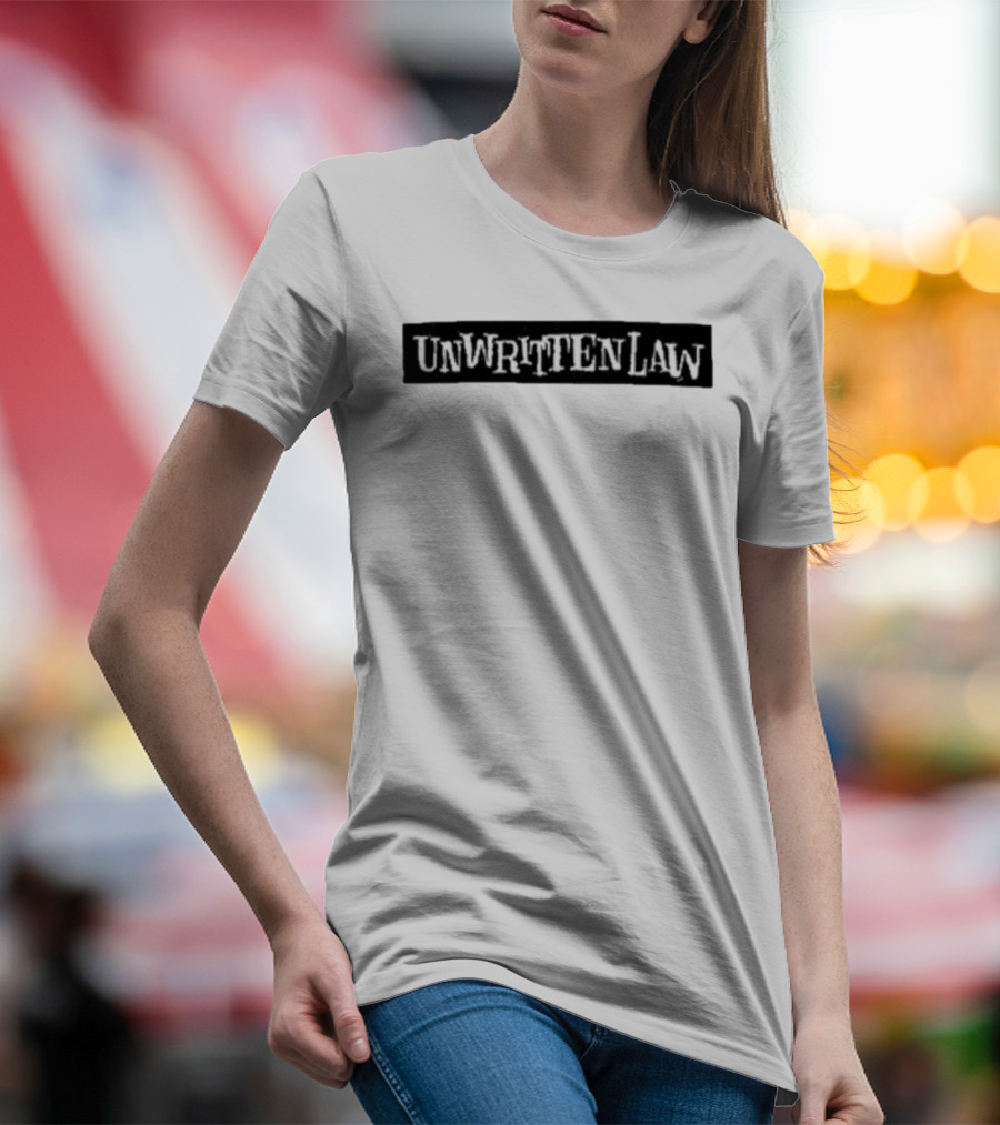 Unwritten Law Black Text White Font Band Merch T-Shirt