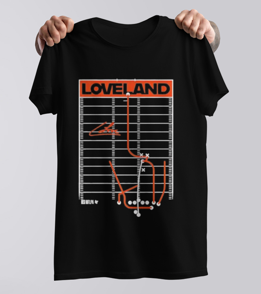 Colston Loveland Football Play Diagram Route Strategy T-Shirt