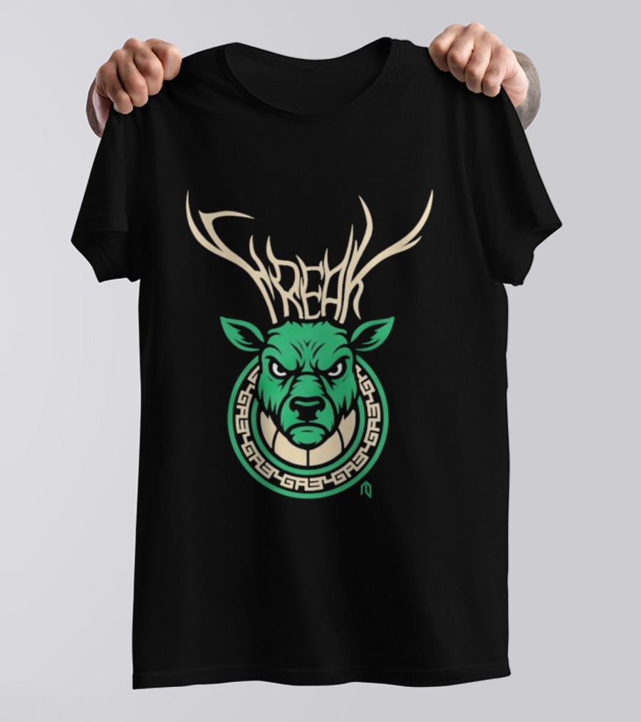 Milwaukee Bucks Deer Freak NBA Mascot Antlers T-Shirt