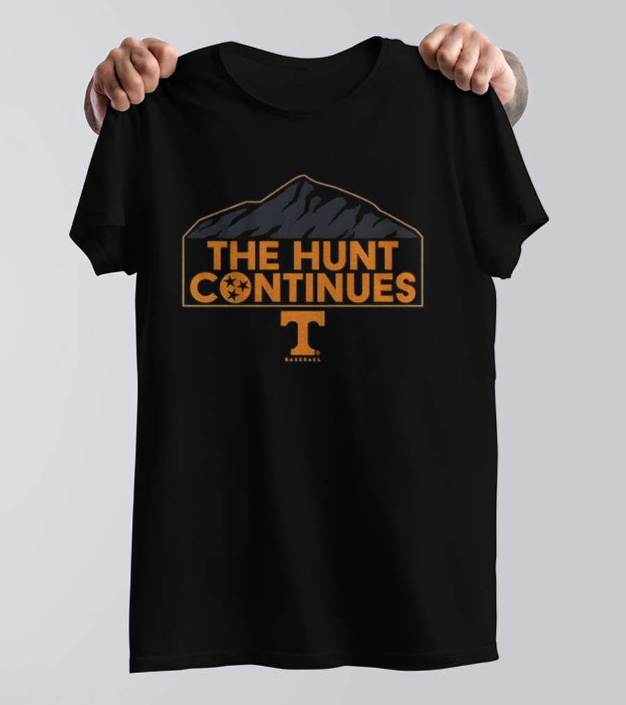 Tennessee Volunteers Baseball The Hunt Continues Mountain Orange T-Shirt
