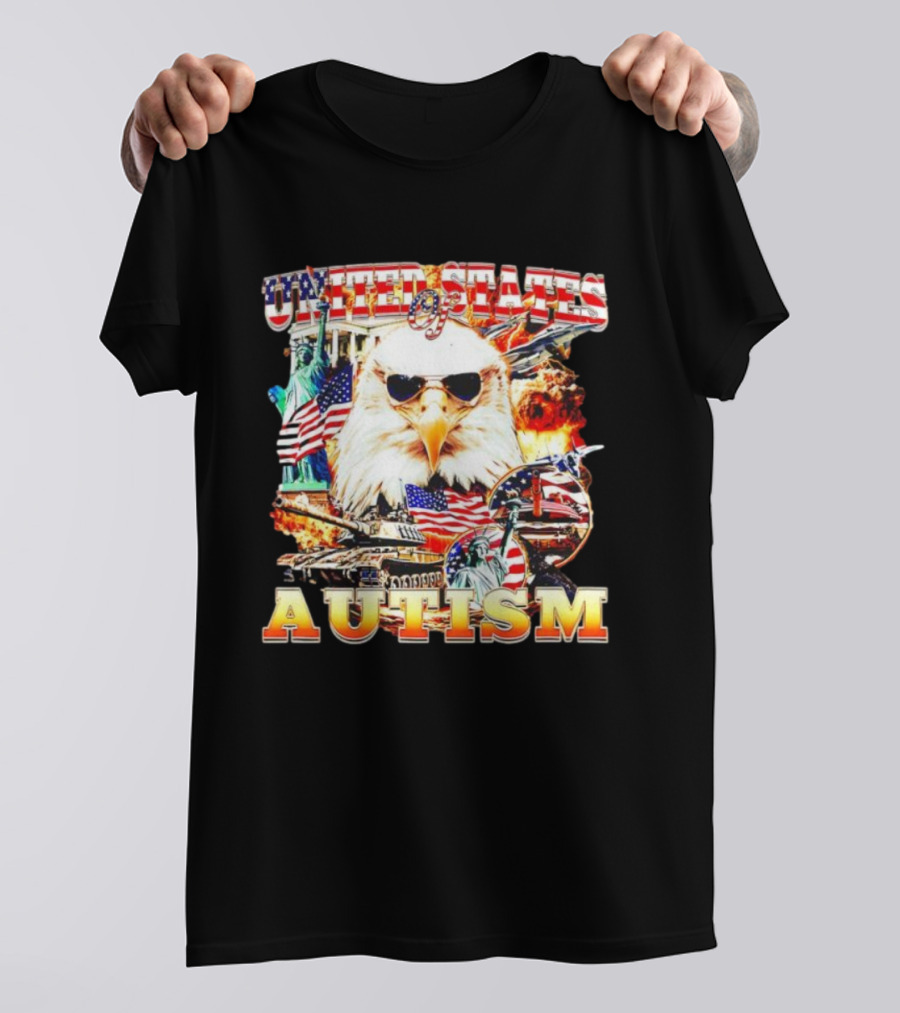 United States Of Autism Eagle American Icons T-Shirt