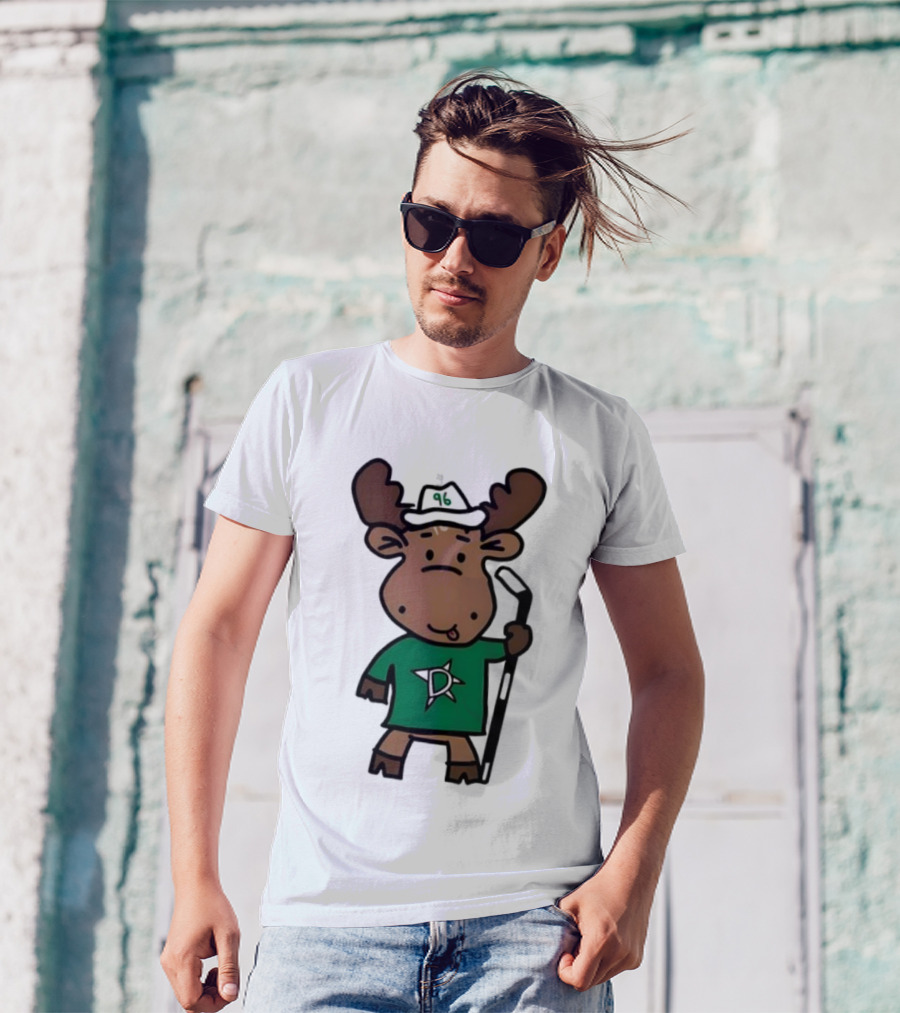 Doodle Moose Has Entered The Chat Dallas Stars Hockey Fan Art T-Shirt