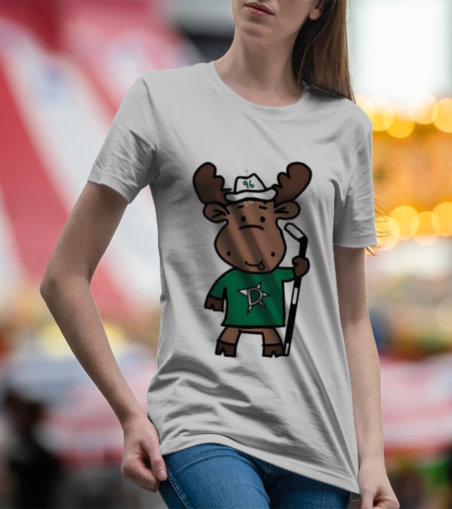 Doodle Moose Has Entered The Chat Dallas Stars Hockey Fan Art T-Shirt