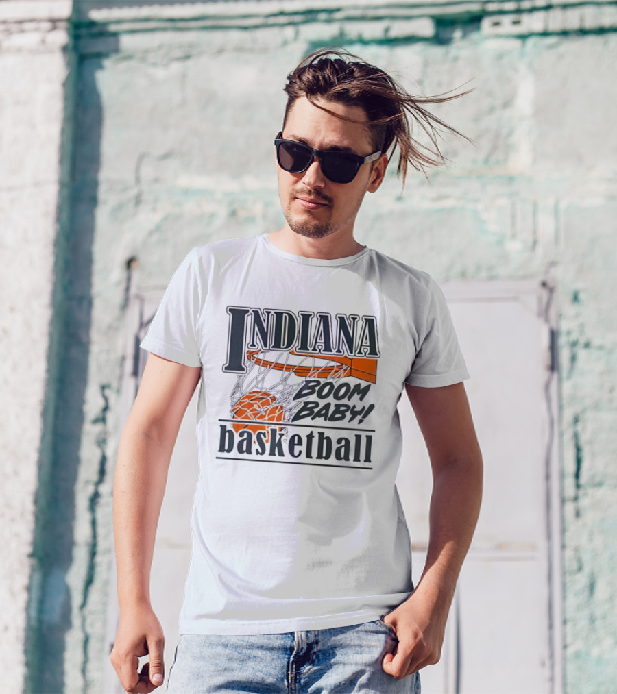Indiana Basketball Boom Baby Hoosiers Men’s Basketball T-Shirt