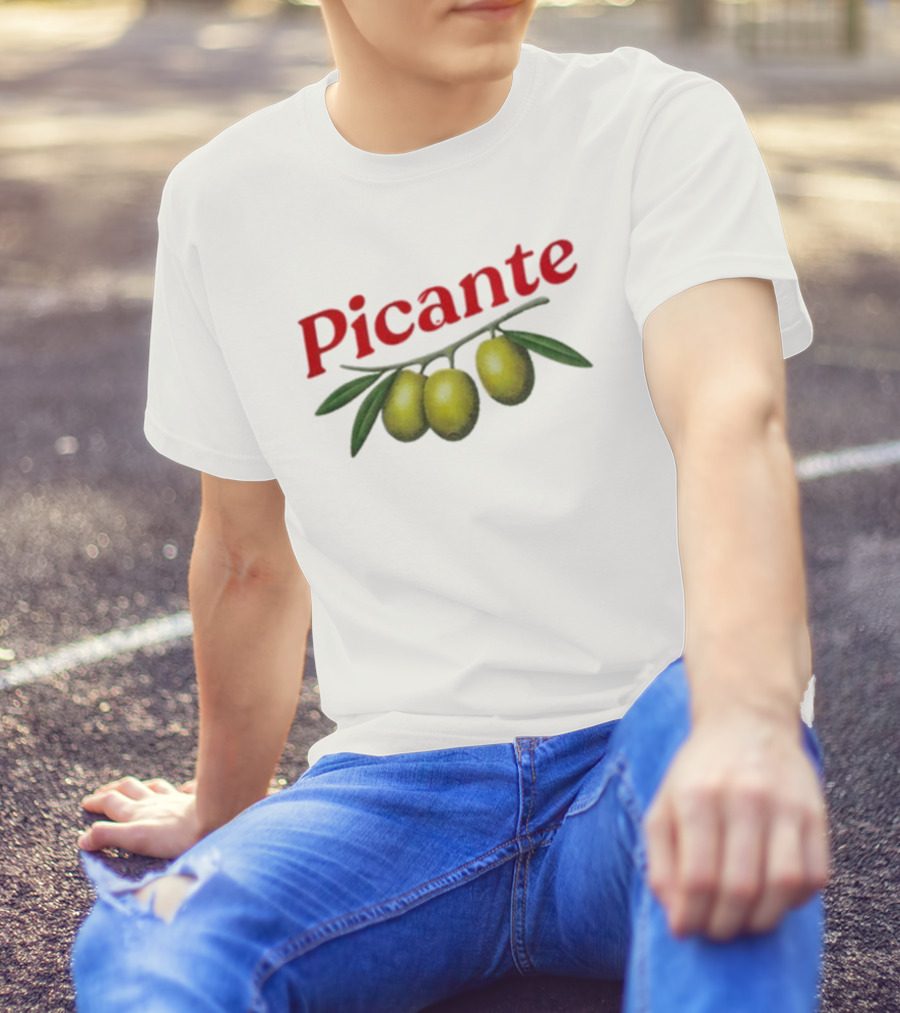 Picante Olive Trio With Branch Design T-Shirt